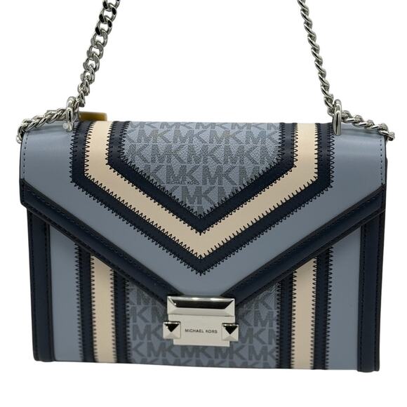 RETAIL $598 MICHAEL KORS Color-Block and Signature Logo Shoulder Bag*NEW/tags - Picture 1 of 5